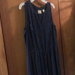 Chico’s Blue Polka Dot Sleeveless Dress 👗